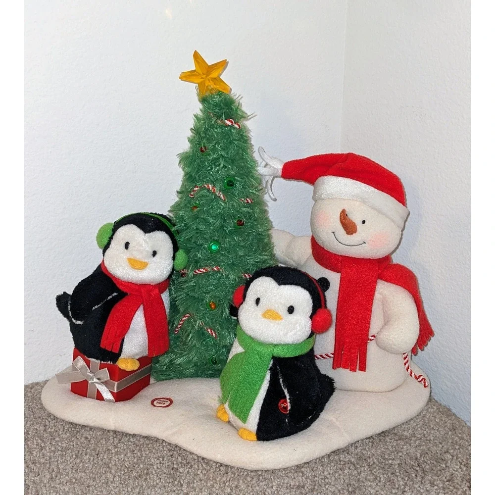 Hallmark 2006 Christmas Decor Animated Musical Snowman Penguins Tree Light WORKS